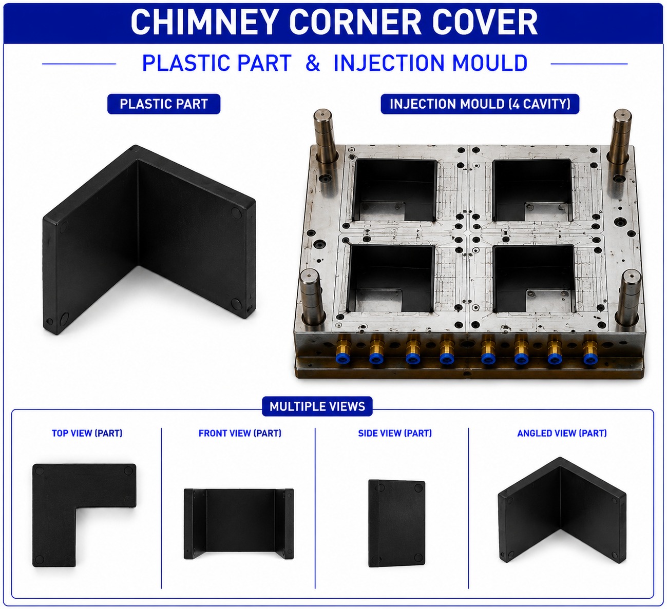 Chimney Plastic Corner Cover Mould and Moulding Service